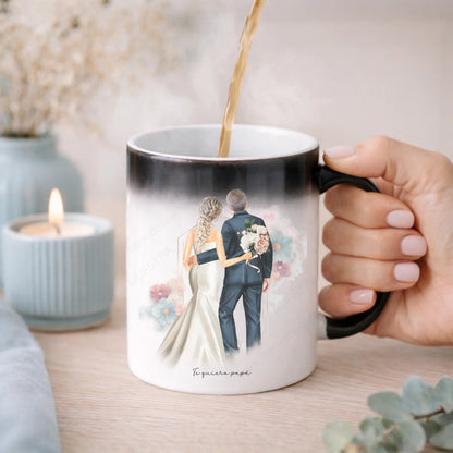 Taza mágica personalizada boda padrino