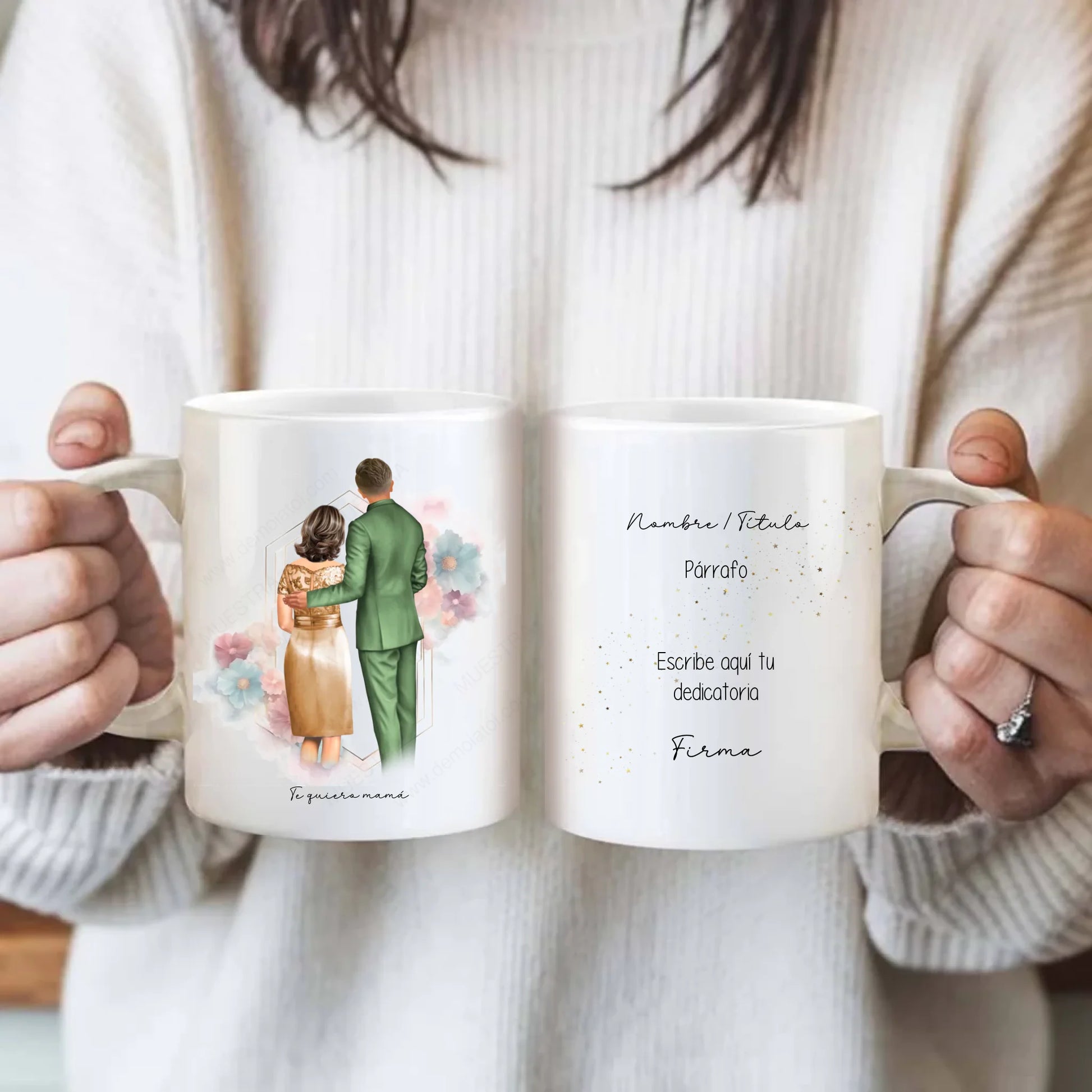 taza personalizada con ilustración mamá