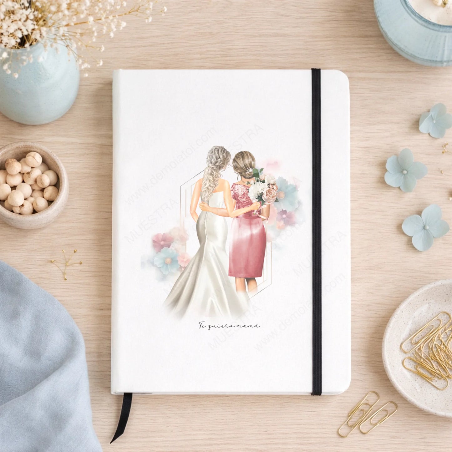 Libreta personalizada de regalo boda madrina