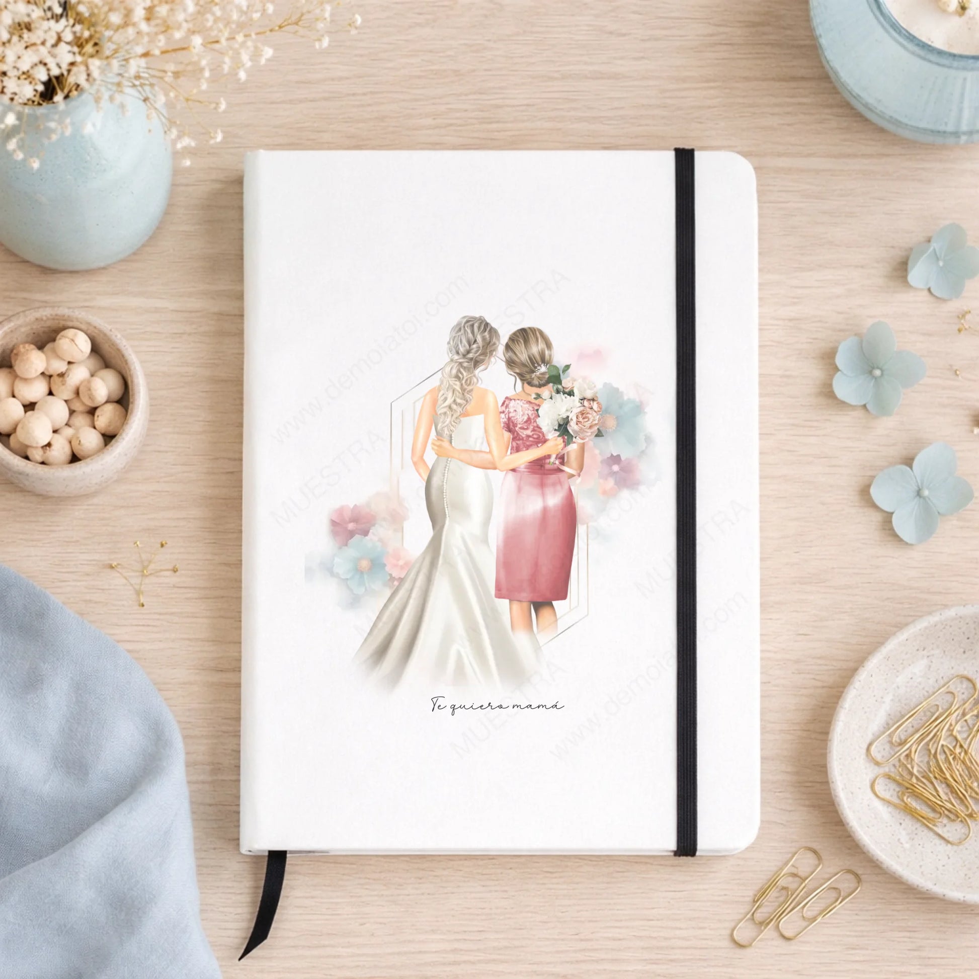 Libreta personalizada de regalo boda madrina