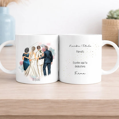 Taza personalizada regalo original padres de boda