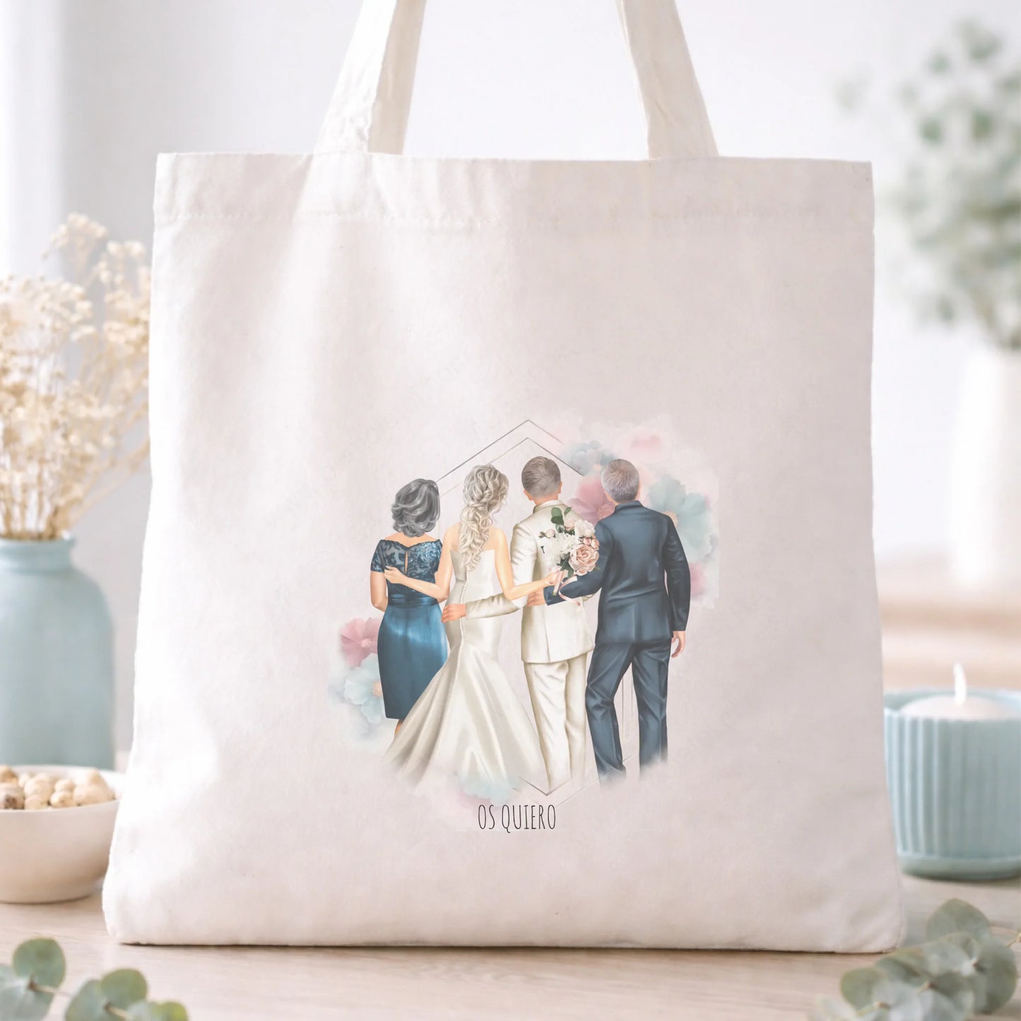 Bolsa tela totebag personalizada boda
