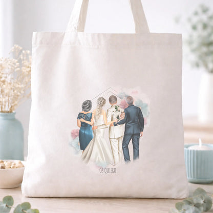 Bolsa tela totebag personalizada boda