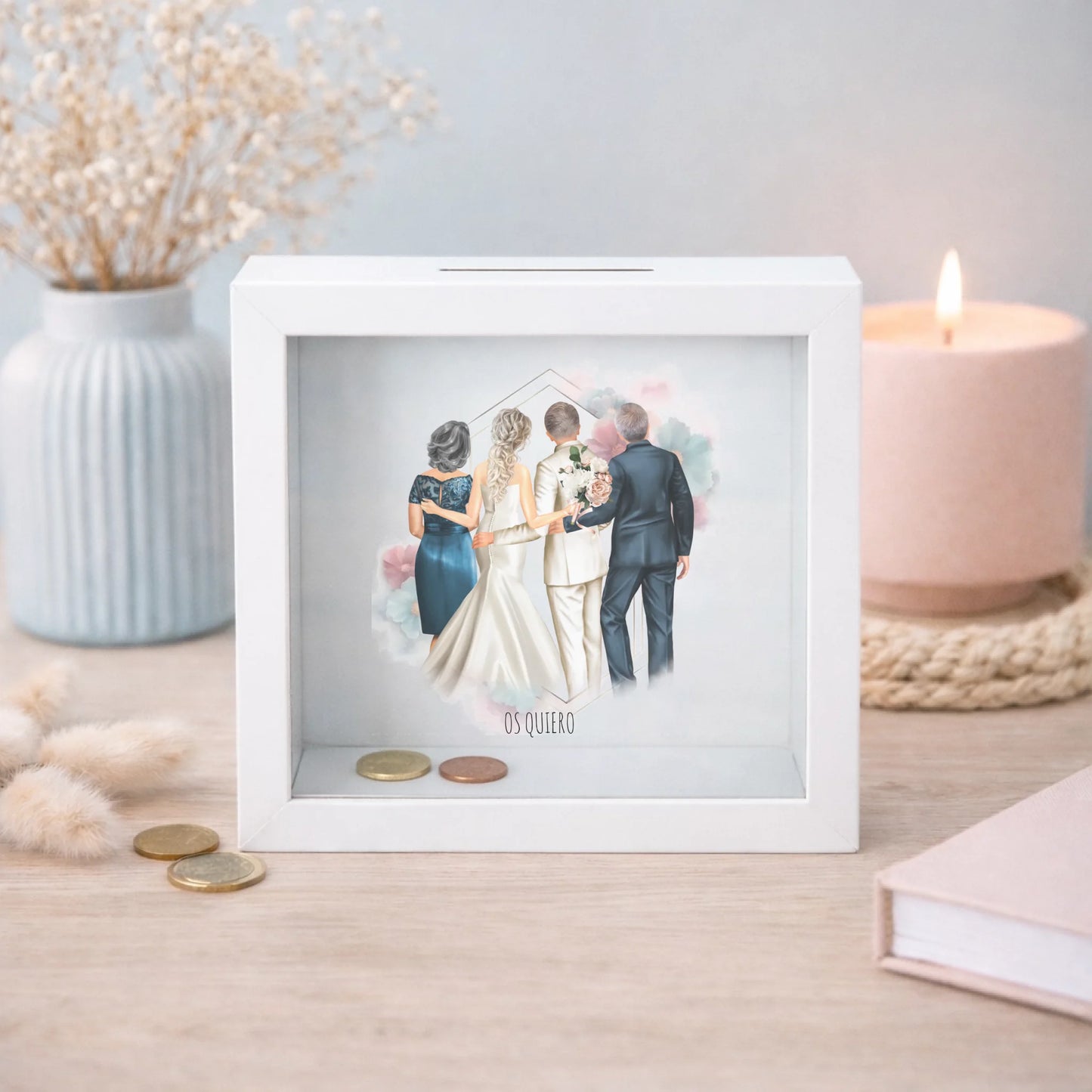 Regalo de boda origina novios y padres