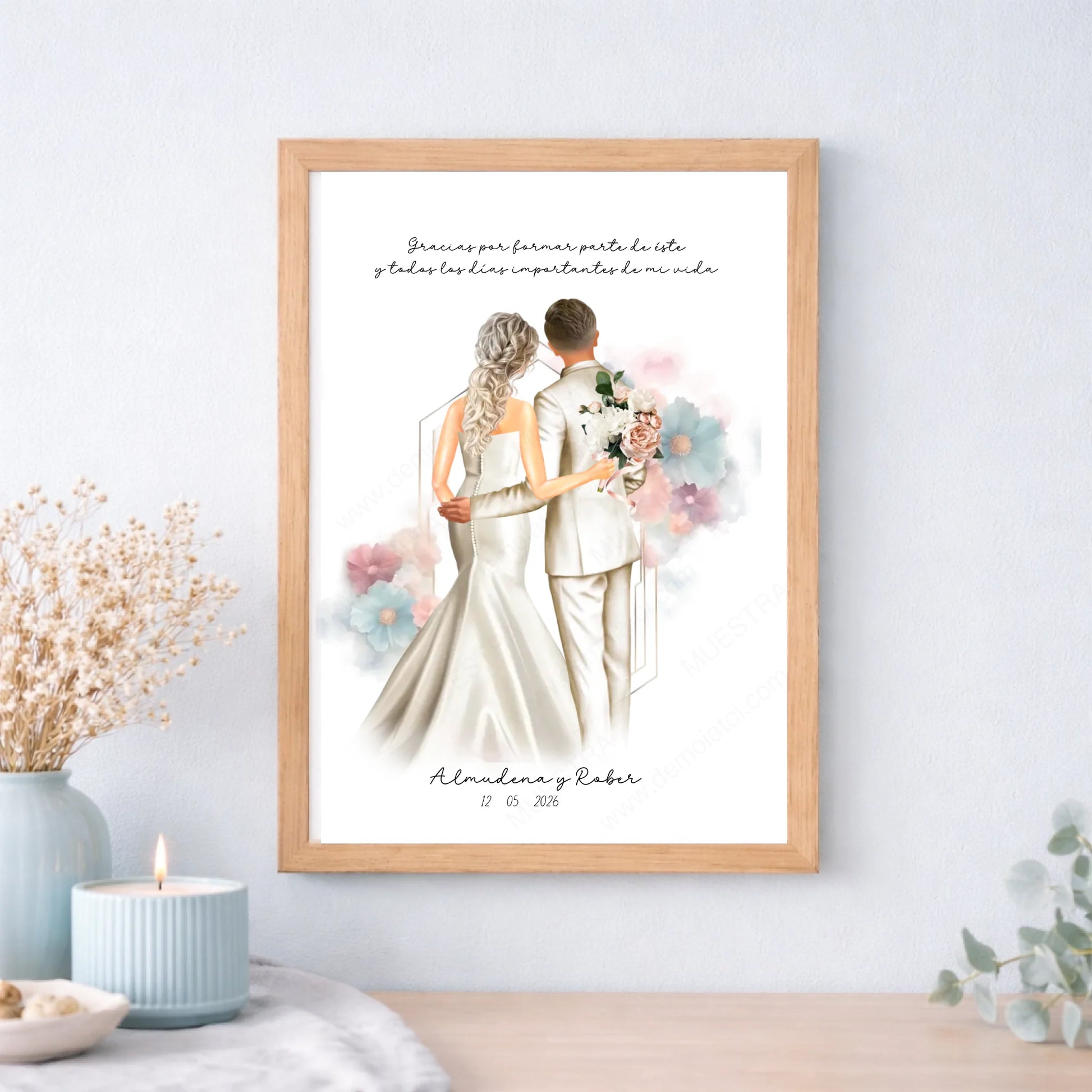 Cuadro personalizado como regalo original boda