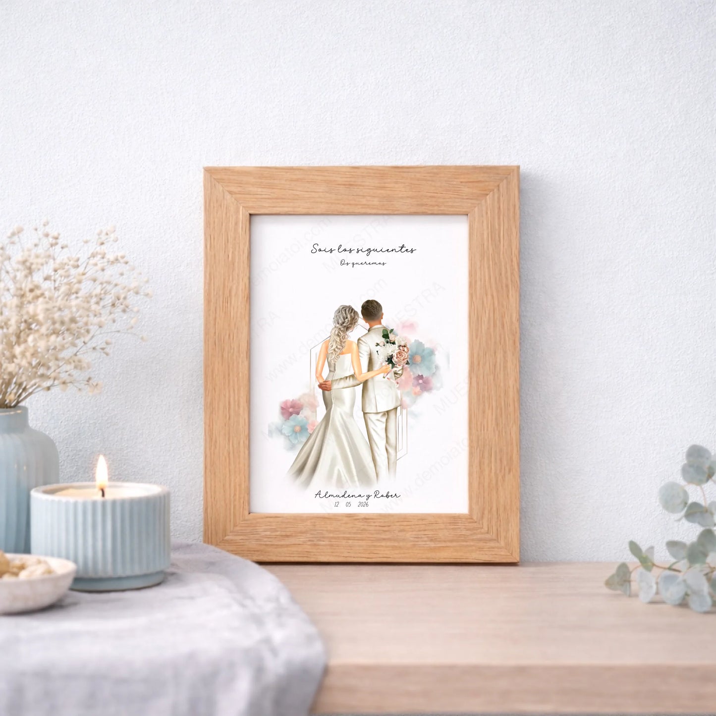 Cuadro personalizado novios boda