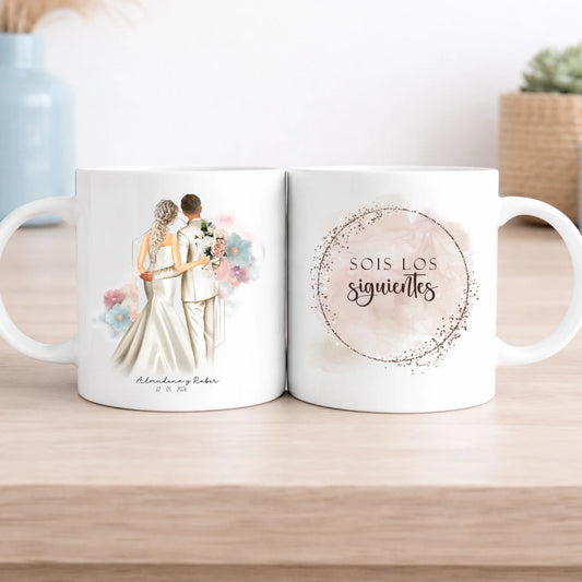 Taza personalizada original boda coche antiguo