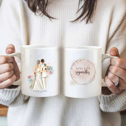 Taza personalizada novios de boda
