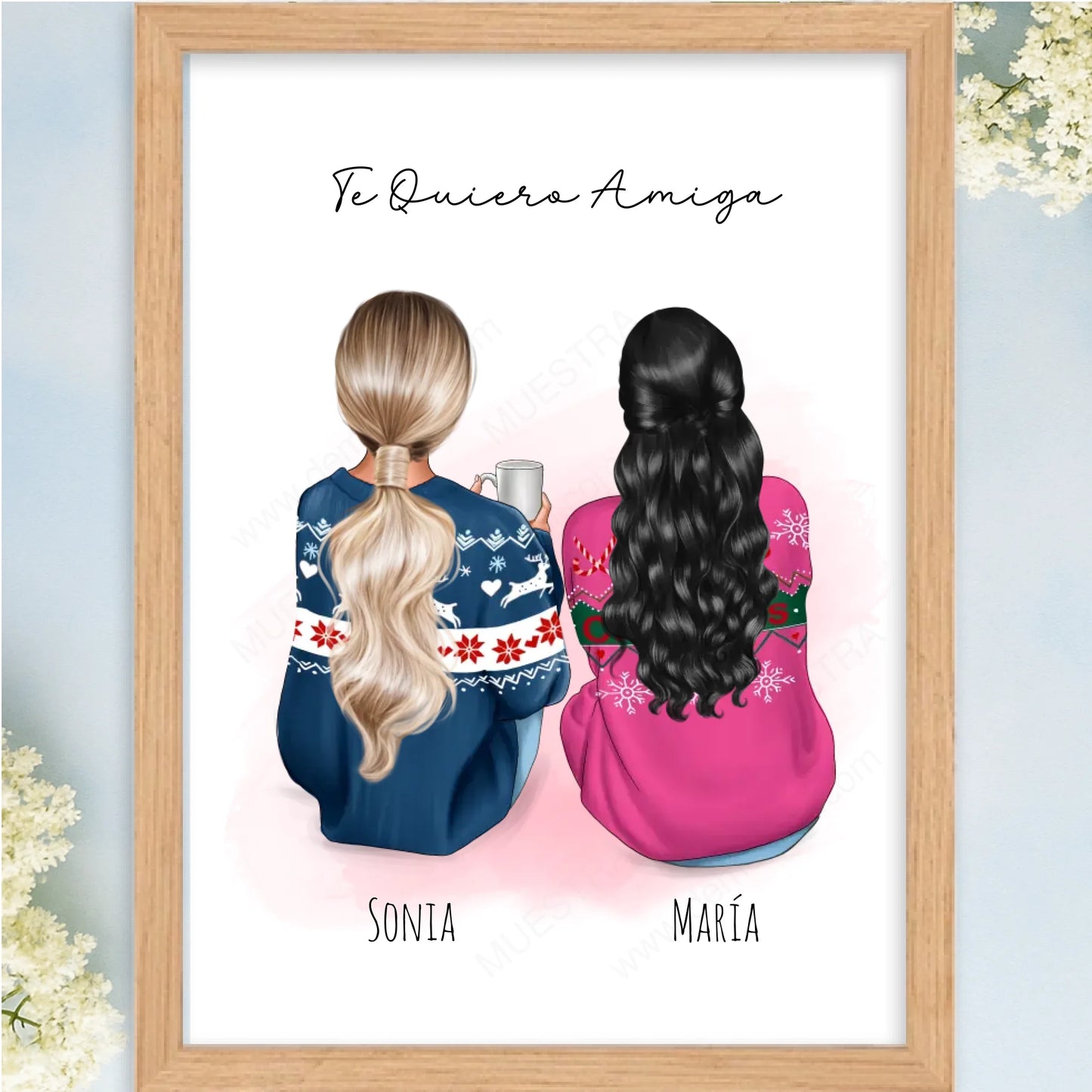 Cuadro personalizado mejores amigas y hermanas