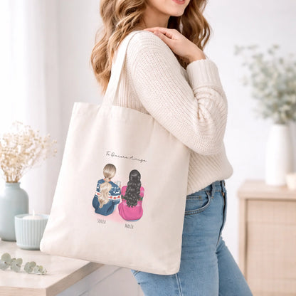 Bolsa de tela regalo personalizado hermanas