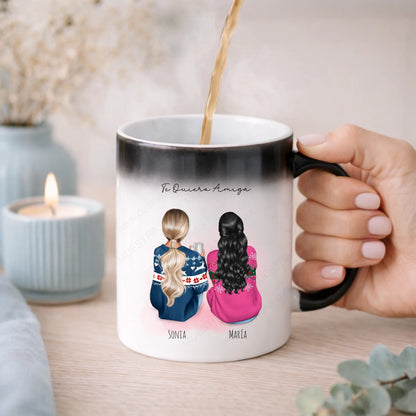 Taza mágica personalizada amigas