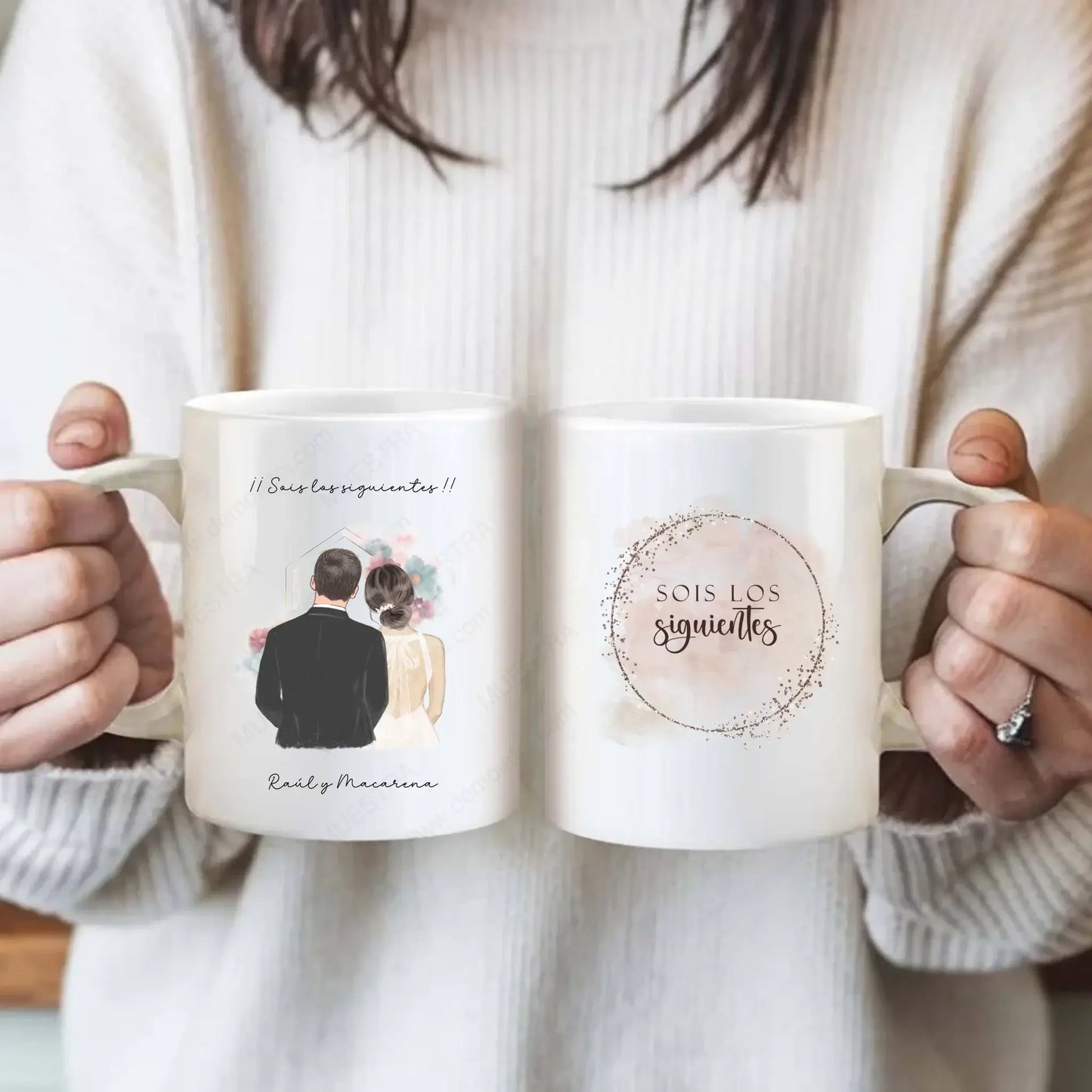 Taza personalizada novios de boda