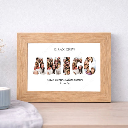 Cuadro personalizado con fotos para amigas