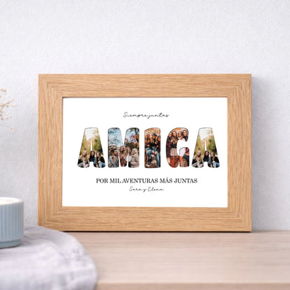 Cuadro personalizado con fotos para amigas