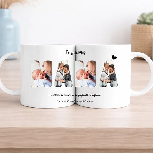 Taza personalizada para mamá con fotos
