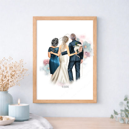 Regalo original personalizado de boda para familia