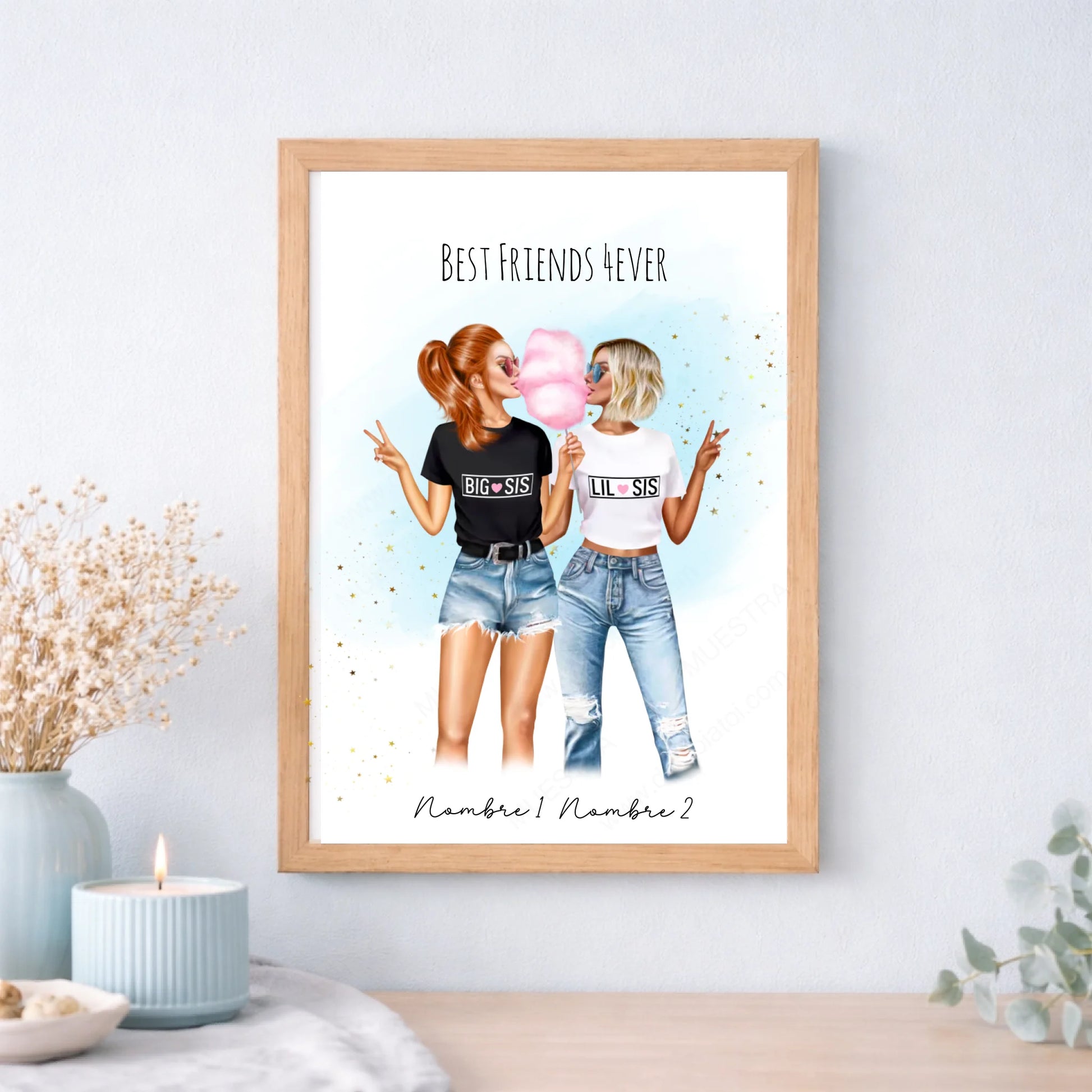 Cuadro personalizado como regalo original amigas