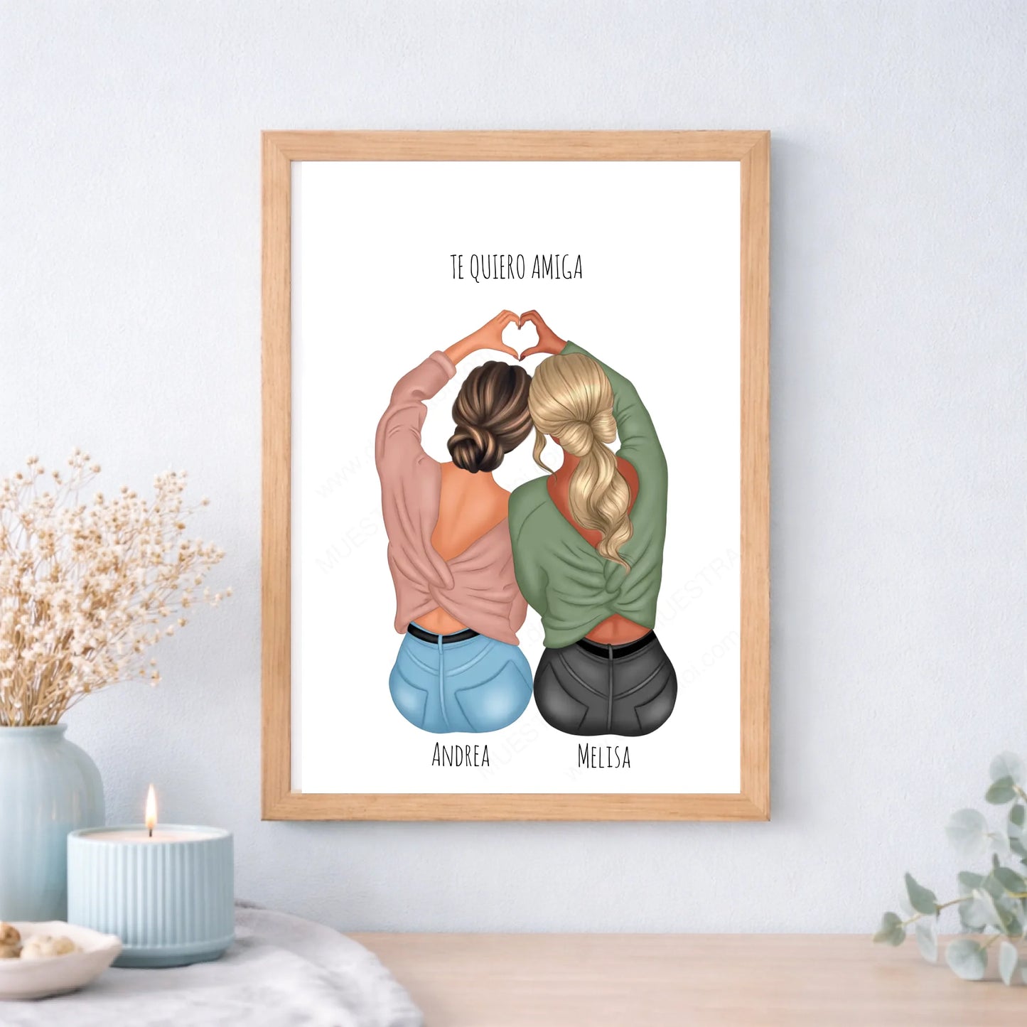 Cuadro personalizado como regalo original para mejores amigas y hermanas