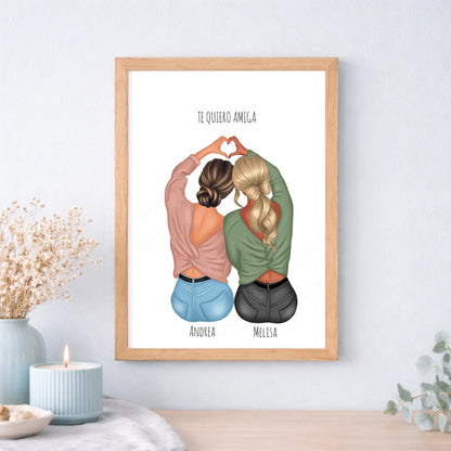 Cuadro personalizado como regalo original para mejores amigas y hermanas