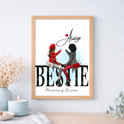 Cuadro personalizado como regalo original con ilustración personalizada