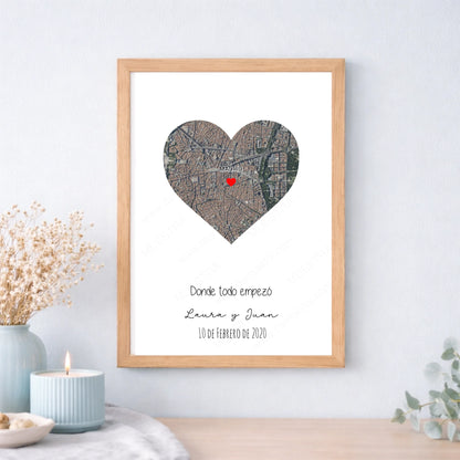 Cuadro personalizado como regalo romántico original