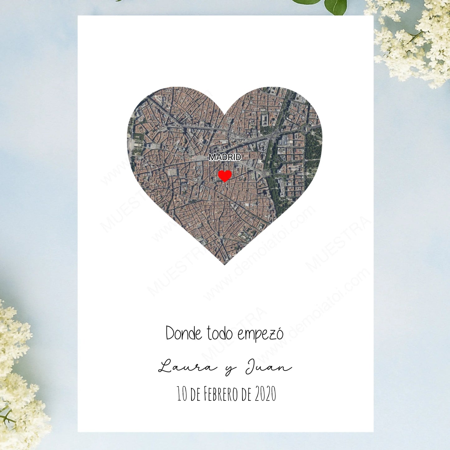 Lámina personalizada donde todo empezó regalo romántico