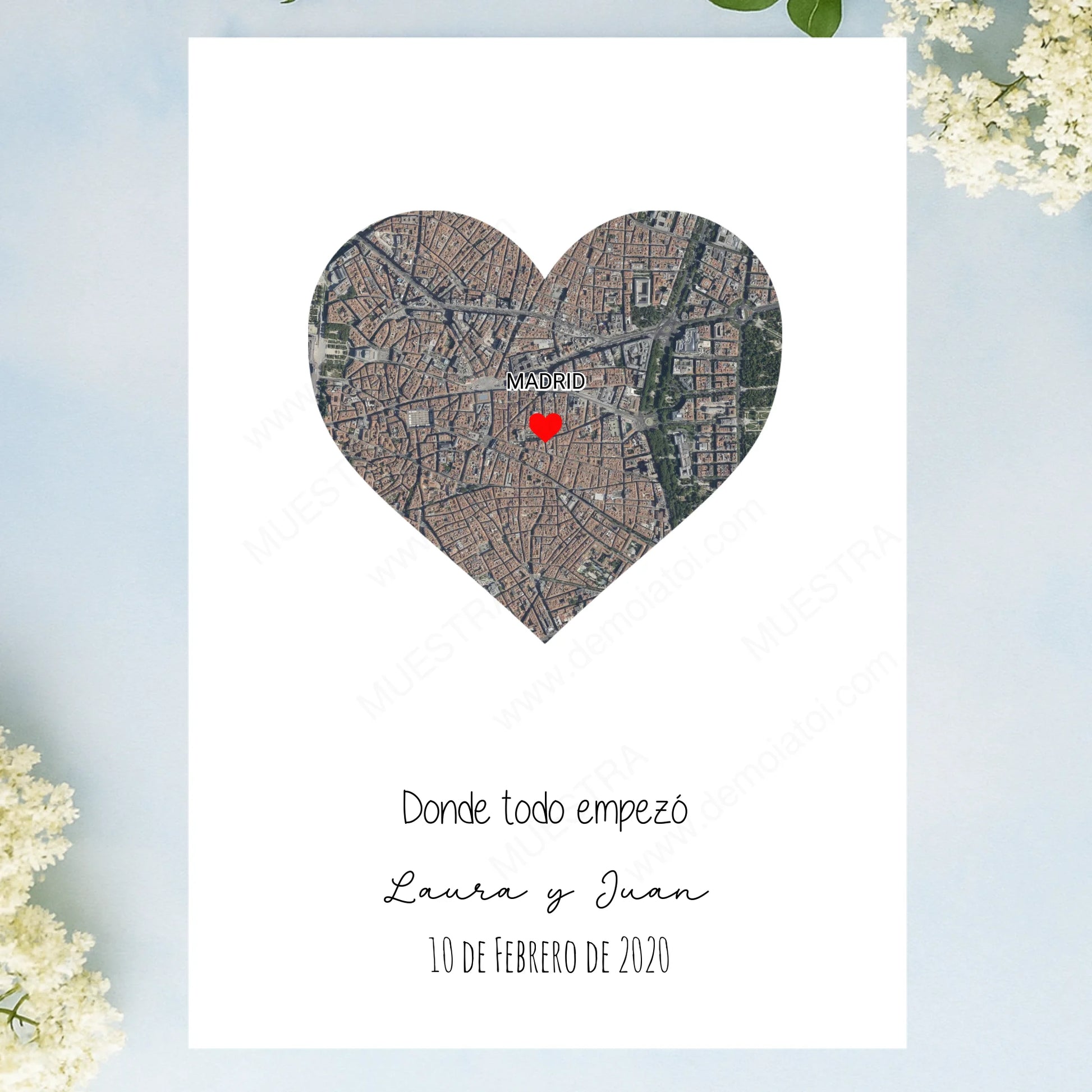 Lámina personalizada donde todo empezó regalo romántico