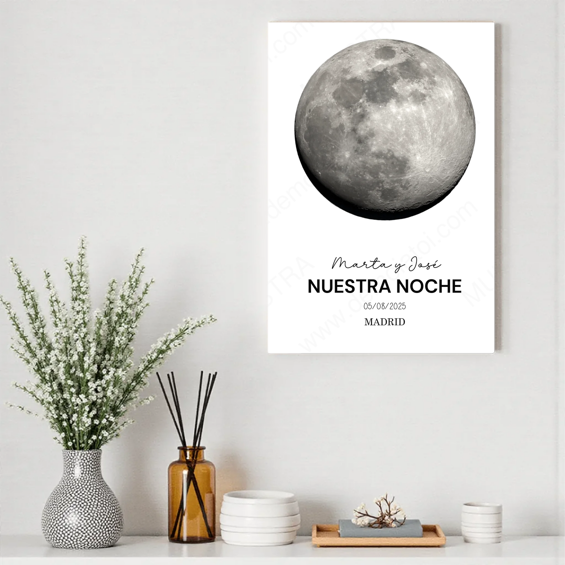 Lámina decorativa luna como regalo original