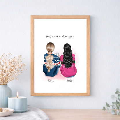 Cuadro personalizado como regalo original hermanas