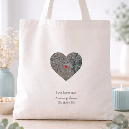 Bolsa totebag personalizada enamorados