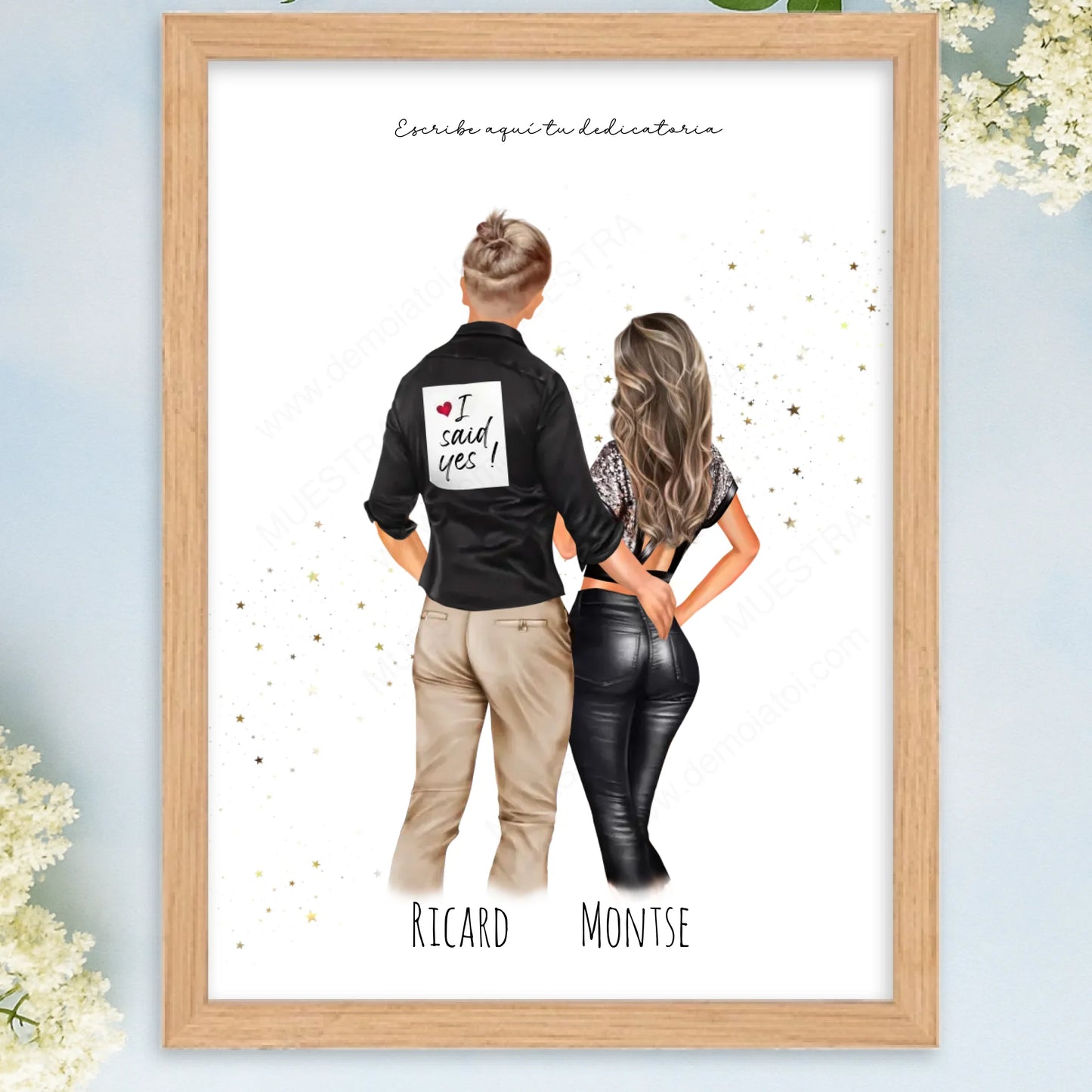 Regalo personalizado para lo siguientes en casarse