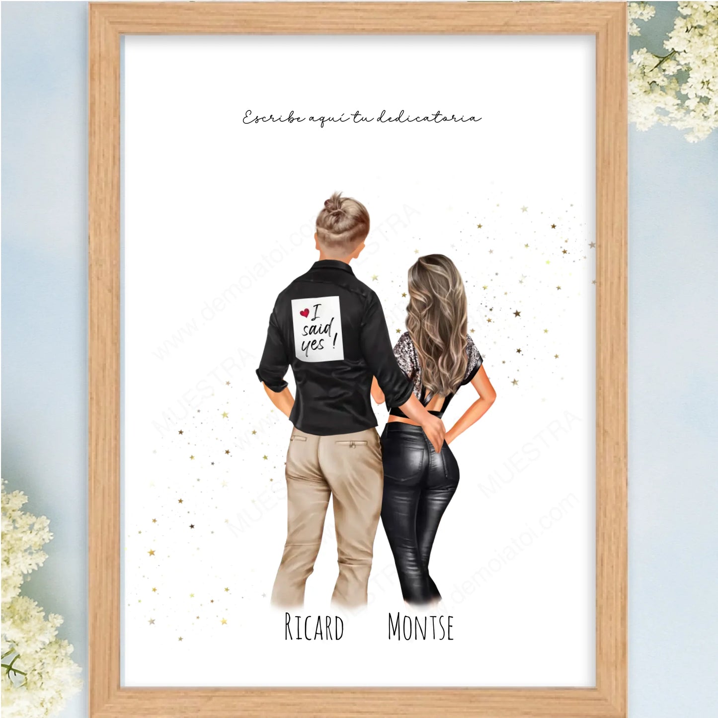Cuadro personalizado de boda para los siguientes