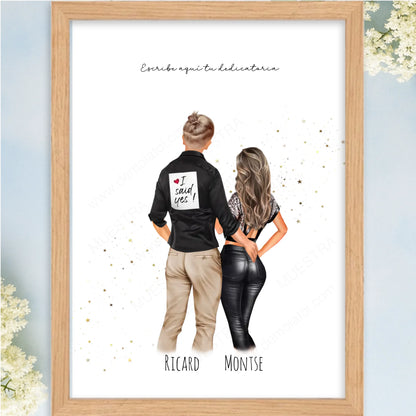 Cuadro personalizado de boda para los siguientes