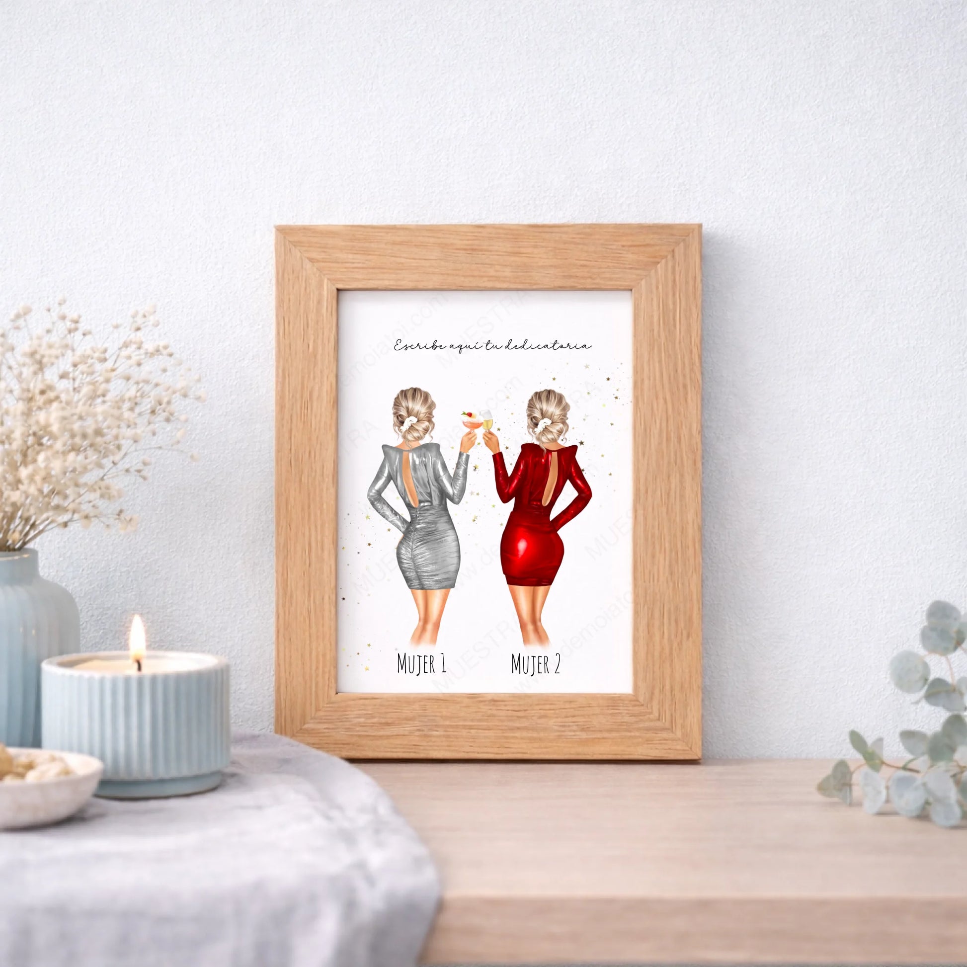 Regalo de boda novia y dama de honor