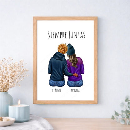 Cuadro personalizado como regalo original para grupo de amigas