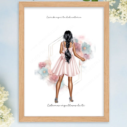 Cuadro personalizado con ilustración personalizada madre