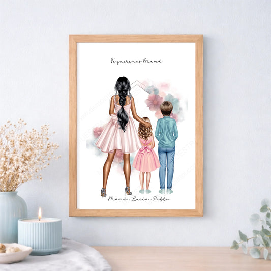 Regalo original personalizado – Lámina madre e hijos