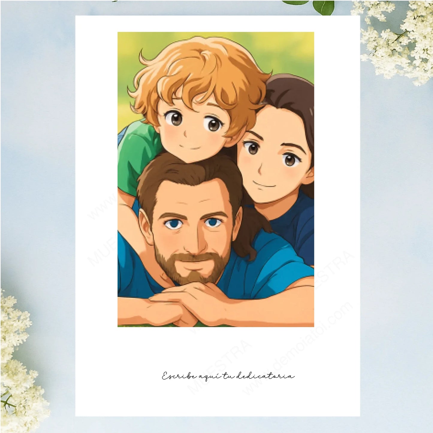Lámina personalizada con ilustración anime como regalo original