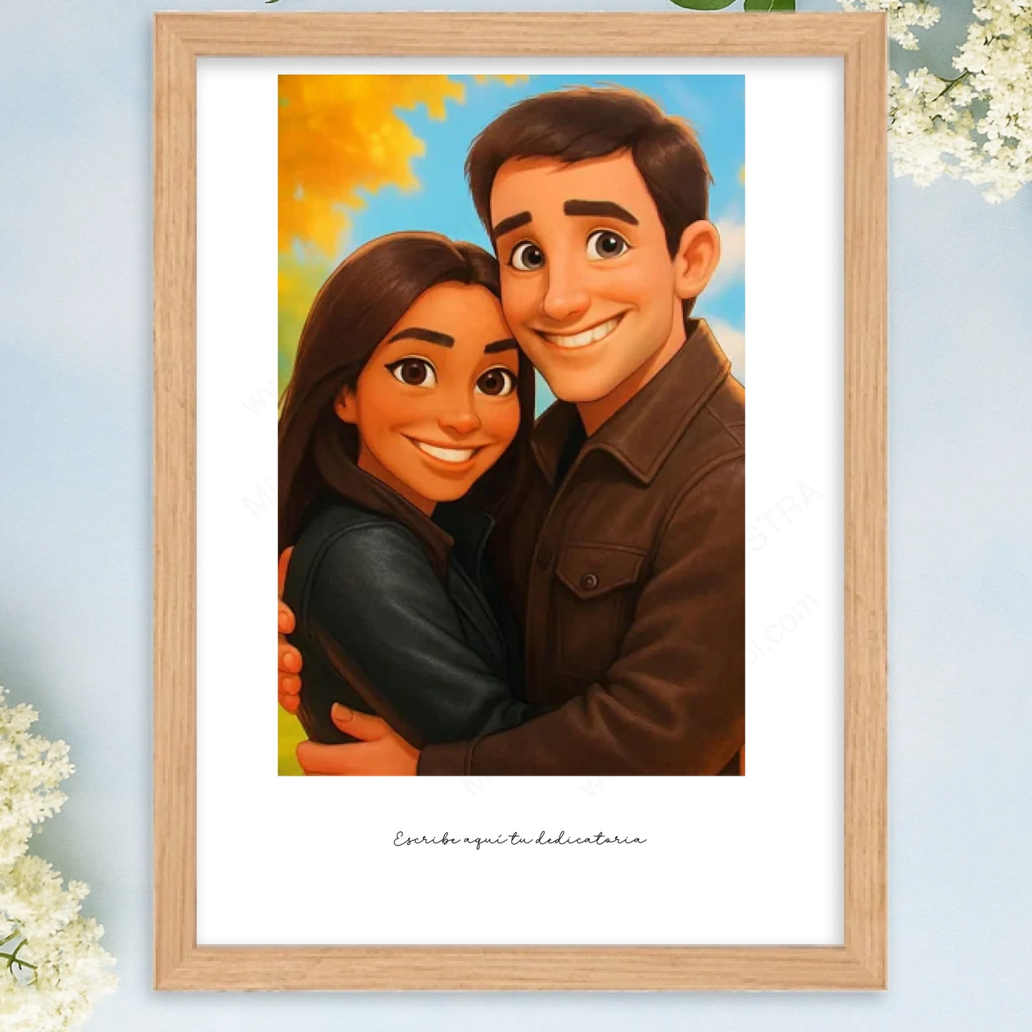 Cuadro personalizado con caricatura disney como regalo original personalizado
