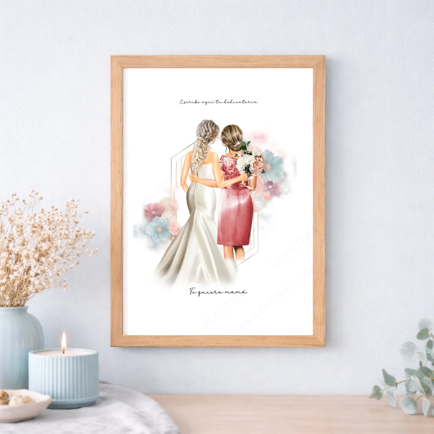 Cuadro personalizado como regalo original familia boda