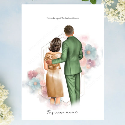 Lámina personalizada regalo original madre del novio