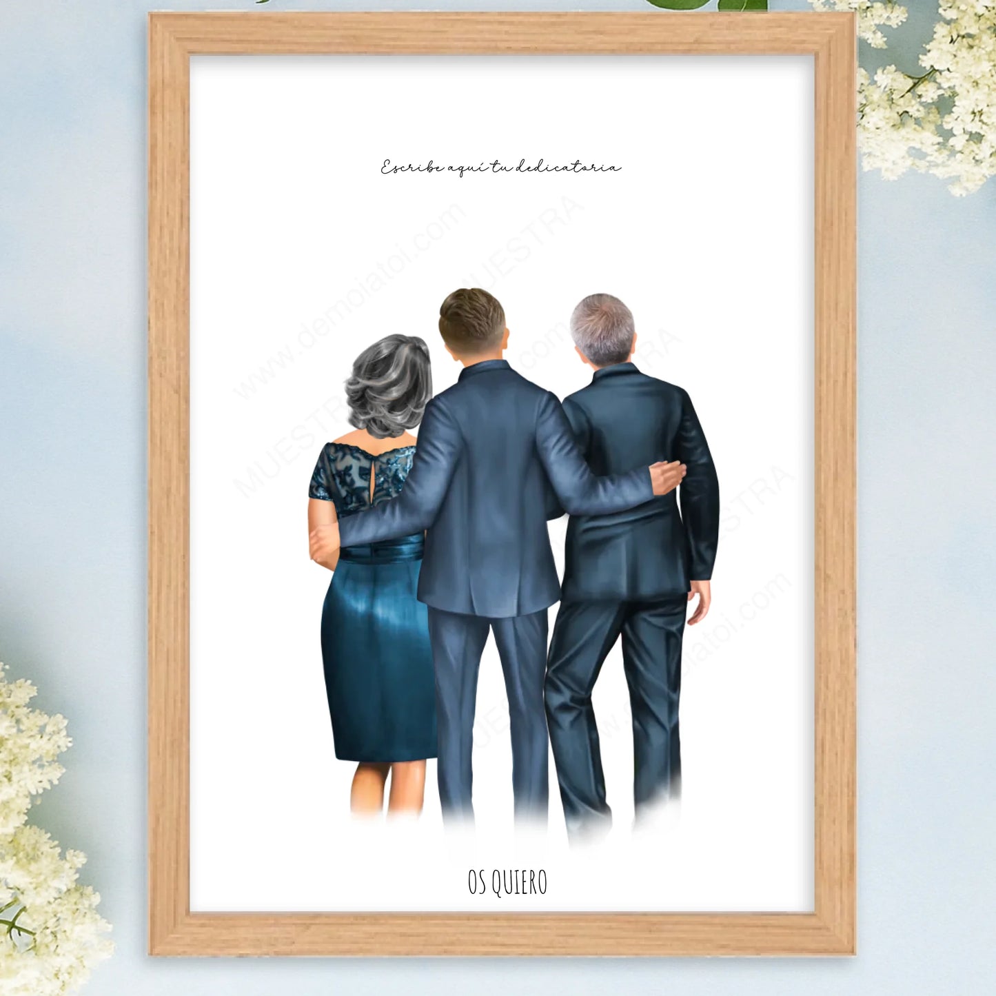 Cuadro personalizado familia boda