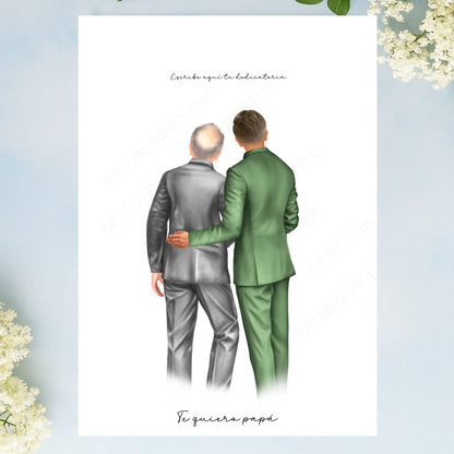 Lámina personalizada regalo original padre