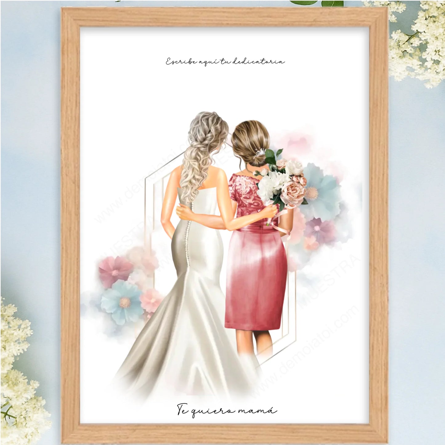 Cuadro personalizado regalo de boda madrina