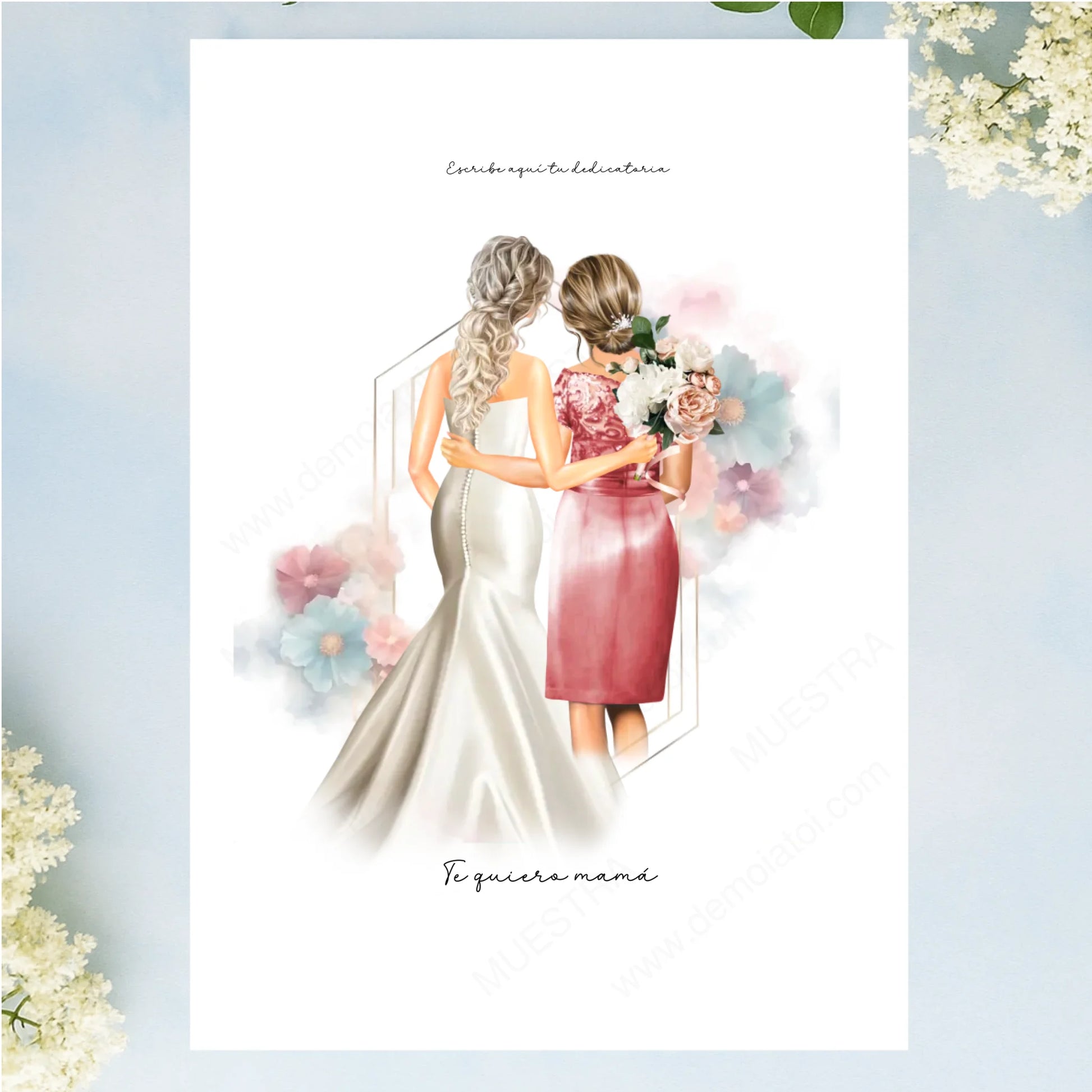 Lámina personalizada regalo original boda madrina