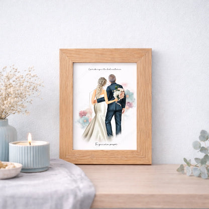 Cuadro personalizado regalo origina padre y padrino de boda