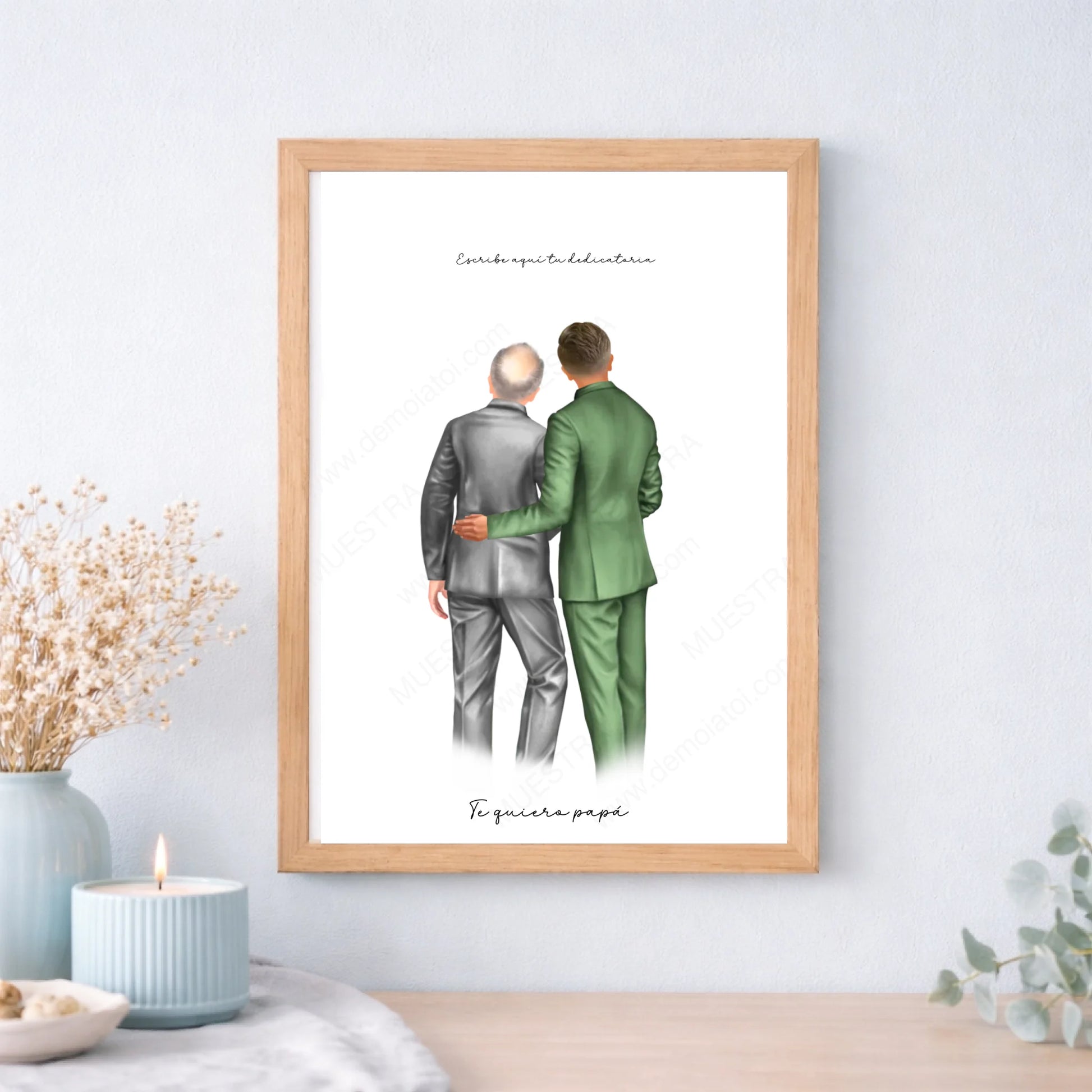 Cuadro personalizado regalo original padre boda