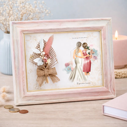 Marco con flores personalizado