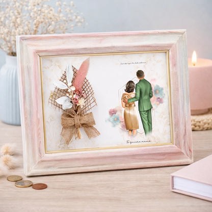 Marco con flores personalizado madrina