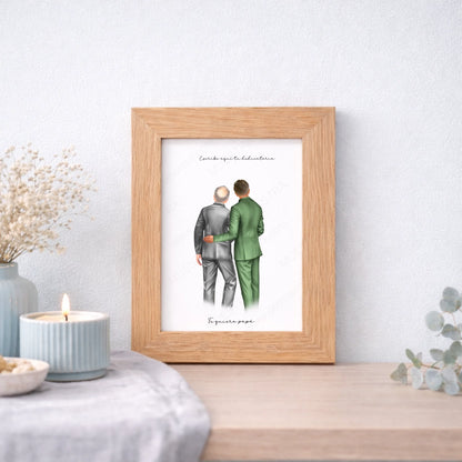 Cuadro personalizado regalo padre de hombre
